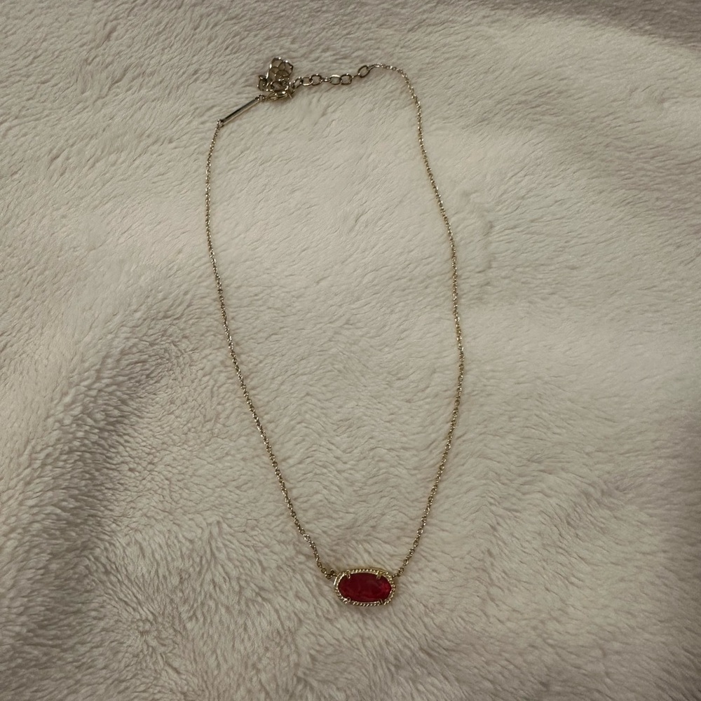 Kendra Scott Gold Red Necklace